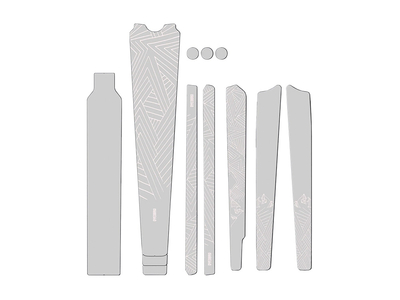 DYEDBRO Gravel Frame Protection Set Stay Free | matte white