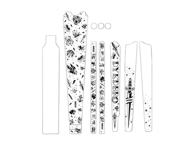DYEDBRO Gravel Frame Protection Set Old School Tattoo |...