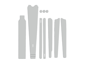 DYEDBRO Gravel Rahmenschutz Set Clear | glänzend