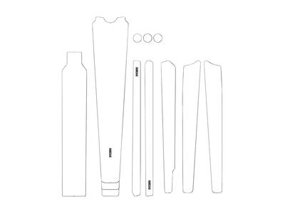 DYEDBRO Gravel Rahmenschutz Set Clear | matt schwarz