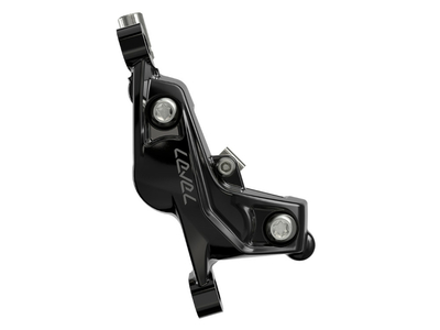 SRAM Scheibenbremse Level Silver stealth | 4 Kolben schwarz eloxiert einzeln Vorderrad