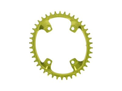 GARBARUK Chainring Melon oval 1-fach narrow-wide BCD 110 mm Shimano GRX asymmetric green 38 Teeth