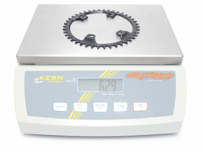 GARBARUK Chainring Melon oval 1-fach narrow-wide BCD 110 mm Shimano GRX asymmetric blue 52 Teeth