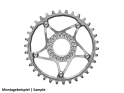 ABSOLUTE BLACK Chainring E-Bike Super Steel | 10/11/12-speed for AB Spider 36 Teeth
