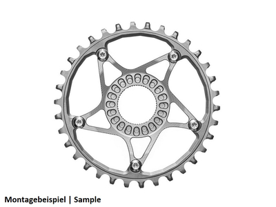 ABSOLUTE BLACK Chainring E-Bike Super Steel | Shimano 12-speed/HG+ Chain for AB Spider 38 Teeth
