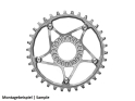 ABSOLUTE BLACK E-Bike Chainring Spider for Shimano Steps Boost 53 mm | red