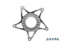 ABSOLUTE BLACK E-Bike Chainring Spider for Shimano Steps Boost 53 mm | titanium