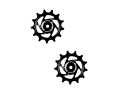 HOPE Schaltwerkröllchen Set Jockey Wheels 13 Zähne für Shimano 12-fach | schwarz