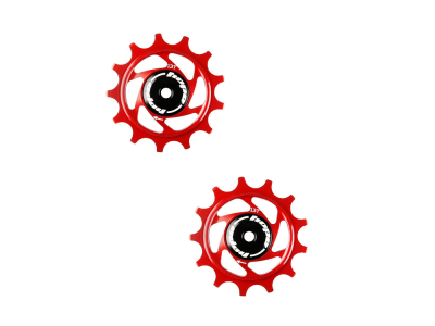 HOPE Schaltwerkröllchen Set Jockey Wheels 13 Zähne für Shimano 12-fach | rot