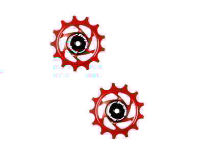 HOPE Schaltwerkröllchen Set Jockey Wheels 13 Zähne für Shimano MTB 12-fach | rot