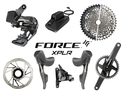 SRAM Force XPLR AXS Wide Disc HRD Flat Mount Gravel Group 1x12 165 mm SRAM XPLR XG-1271 | 10-44 Teeth Paceline XR Rotor 160 mm | Center Lock (front and rear) without Bottom Bracket