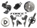 SRAM Force XPLR AXS Wide Disc HRD Flat Mount Gravel Group 1x12 170 mm SRAM XPLR XG-1271 | 10-44 Teeth without Disc Brake Rotors SRAM DUB Wide | PressFit30