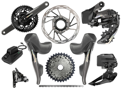 SRAM Force AXS Road Disc HRD Flat Mount Road Group 2x12 | 46-33 Teeth 172,5 mm 10 - 28 Teeth without Disc Brake Rotors without Bottom Bracket