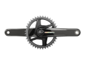 SRAM Force AXS Road Disc HRD Flat Mount Rennrad Gruppe 1x12 | Quarq Powermeter Kurbel | 40 Zähne 170 mm 10 - 28 Zähne ohne Bremsscheiben SRAM DUB | PressFit PF41 BB86 Road