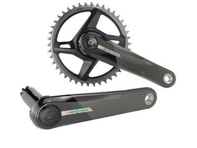 SRAM Force AXS Road Disc HRD Flat Mount Rennrad Gruppe 1x12 | Quarq Powermeter Kurbel | 40 Zhne 170 mm 10 - 36 Zhne ohne Bremsscheiben SRAM DUB | PressFit30