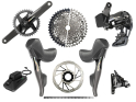 SRAM Force AXS Wide Road Disc HRD Flat Mount Road Group 1x12 | Quarq Powermeter Crank | 40 Teeth 175 mm 10 - 33 Teeth without Disc Brake Rotors without Bottom Bracket