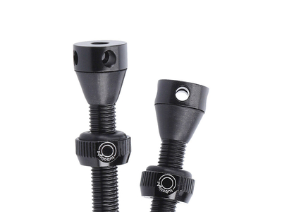 TUBOLIGHT Tubeless Ventil Set universal Aluminum | 70 mm | black