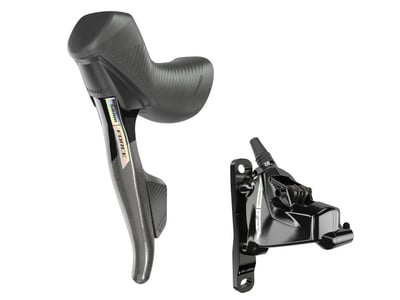 SRAM Force AXS Road Disc HRD Flat Mount Rennrad Gruppe 2x12 | Quarq Powermeter Kurbel | 50-37 Zhne 170 mm 10 - 28 Zhne Paceline Rotor 160 mm | Center Lock (vorn und hinten) SRAM DUB | PressFit PF41 BB86 Road