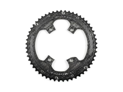 CARBON-TI Kettenblatt X-CarboRing EVO 4-Arm LK 110 asymmetrisch | Dura Ace R9100 & Ultegra R8000 | Auen 54 Zhne