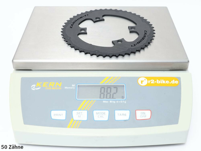 CARBON-TI Kettenblatt X-CarboRing EVO LK 110 asymmetrisch 4-Arm | auen 52 Zhne