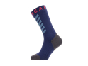 SEALSKINZ Socks Mid Length Warm Weather Hydrostop | Waterproof | blue / grey / red