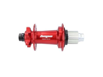 HOPE Rear Hub Pro 5 | Classic 6-Hole 12x157 mm SuperBOOST thru axle Freehub Shimano Micro Spline | red