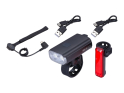 BBB CYCLING Lightset BLS-174 Scheinwerfer Strike Duo 1200 BLS-171 + Fernbedienung + Rücklicht Mini Signal BLS-137 | internationale Version