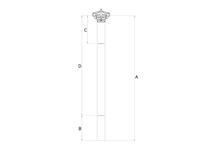DARIMO CARBON Seatpost T2 SB 25 mm Offset | 3K glossy / black | 31,6 mm