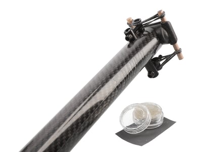 DARIMO CARBON Sattelsttze T1 Loop | 3K glnzend / schwarz | 27,2 mm 250 mm