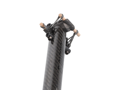 DARIMO CARBON Sattelsttze T1 Loop | 3K glnzend / schwarz | 27,2 mm 400 mm