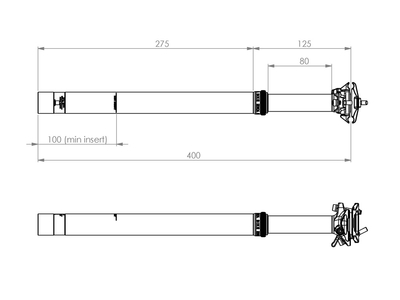 BIKEYOKE Seatpost REVIVE 272 without Remotelever | 80 mm