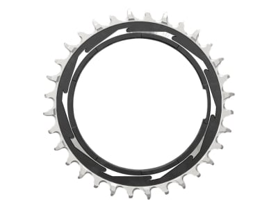 SRAM XX SL Eagle Transmission Thread Mount Power Meter Kettenblatt | 3 mm Offset silber/schwarz 32 Zähne