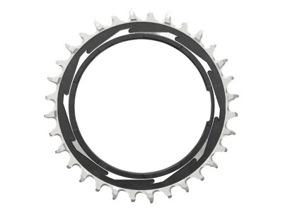 SRAM XX SL Eagle Transmission Thread Mount Power Meter Kettenblatt | 3 mm Offset silber/schwarz 34 Zähne