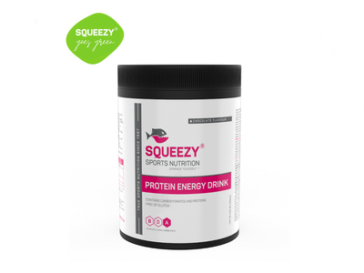 SQUEEZY Drink Powder Protein Energy Drink Chocolate | 650g Can