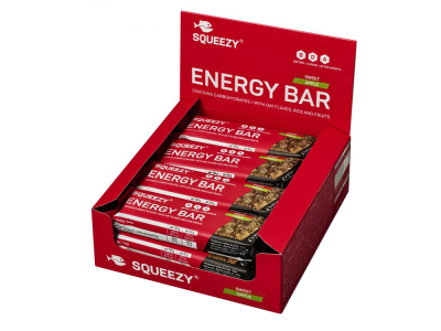 SQUEEZY Energieriegel Energy Bar Apfel 50g | 12 Riegel Box