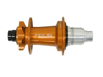 HOPE Hinterrad 27,5 Fortus 30W | Pro 5 6-Loch | 12x148 mm Boost | orange Shimano Micro Spline