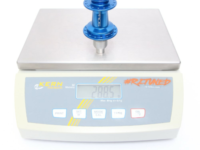 HOPE Hinterradnabe Pro 5 | Classic Center Lock 12x148 mm Boost Steckachse Freilauf SRAM XD | blau 28 Loch