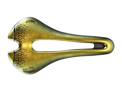SELLE SAN MARCO Sattel Aspide Short Racing | Short Open-Fit | iridescent-gold S3 139 x 250 mm