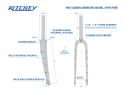 RITCHEY Rigid Fork 28" WCS Carbon Adventure Gravel 1 1/8" - 1 1/2" | 12x100 mm Thru Axle