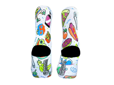 MALDITA BUENA SUERTE Socks Food | white