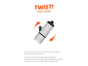 FIDLOCK Trinkflasche TWIST inklusive Schutzkappe + Halterung bike base Set | 450 ml schwarz
