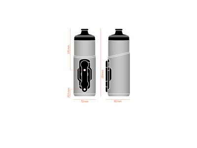 FIDLOCK Trinkflasche TWIST + Halterung bike base Set | 600 ml transparent