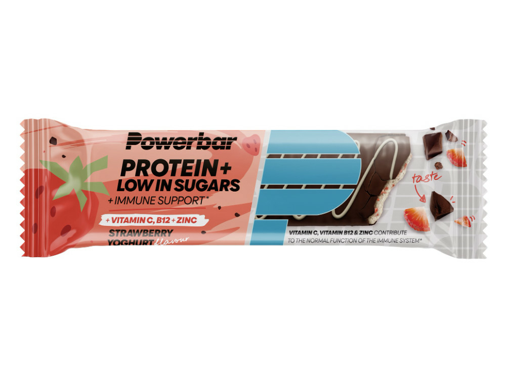 POWERBAR Protein Bar Protein + Low in Sugars + Immune Support Strawbe ...