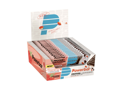 POWERBAR Proteinriegel Protein + Low in Sugars + Immune Support Erdbeer-Joghurt-Geschmack 35g | 16 Riegel Box