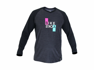 BIKEYOKE Long Sleeve Jersey Racing Jersey RePET | gray / black S