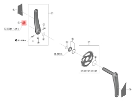 SHIMANO Crank Bolt for MTB Hollowtech II Cranks
