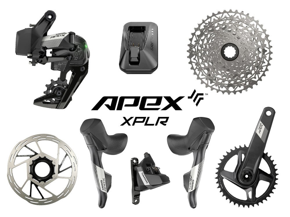 SRAM Apex XPLR AXS Wide Disc HRD Flat Mount Gravel Group 1x12 160 mm P