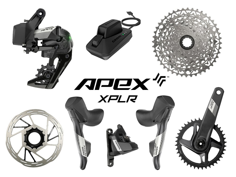 SRAM Apex XPLR AXS Wide Disc HRD Flat Mount Gravel Group