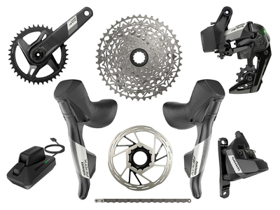 SRAM Apex XPLR AXS Wide Disc HRD Flat Mount Gravel Gruppe 1x12 172,5 mm Paceline Rotor 160 mm | Center Lock (vorn und hinten) SRAM DUB Wide | PressFit30