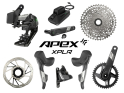SRAM Apex XPLR AXS Wide Disc HRD Flat Mount Gravel Group 1x12 | Quarq Powermeter Crank 165 mm Paceline XR Rotor 160 mm | Center Lock (front and rear) without Bottom Bracket